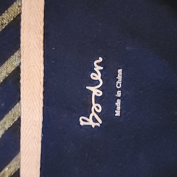 Boden Cotton Metallic Striped Long Sleeve Size Medium Blue Striped - Picture 3 of 5